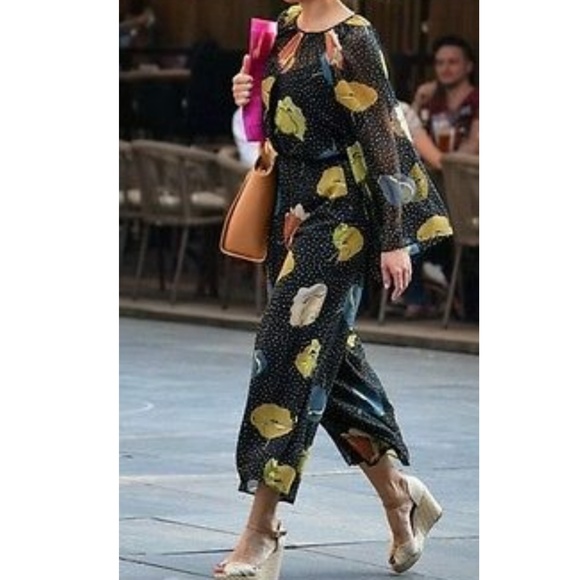 floral batwing jumpsuit
